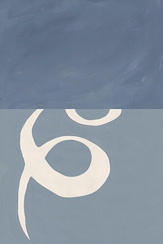 Abstract Blue Six Art Print by Bronwyn Baker