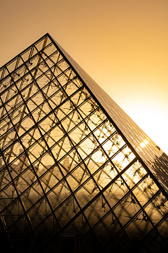 Golden Glass Pyramid Doré reproduction