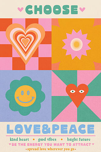 Choose Love and Peace Art Print