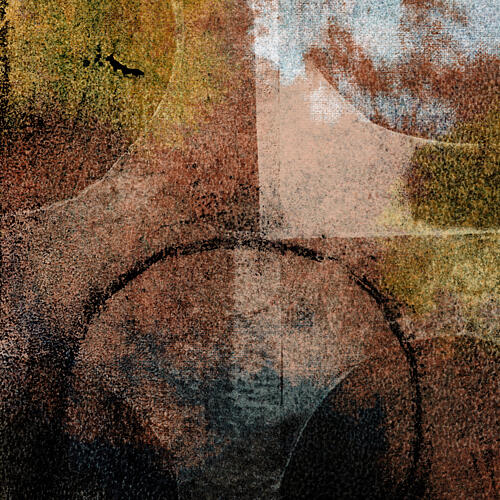 Layered Grunge Abstract Art Print