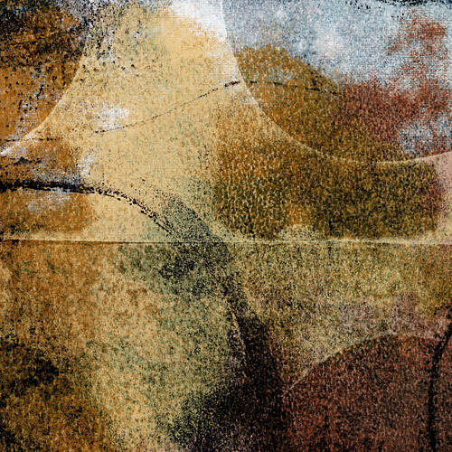 Golden Brown Abstract Doré reproduction