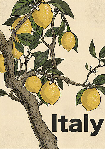 Italian Lemon Tree Art Print