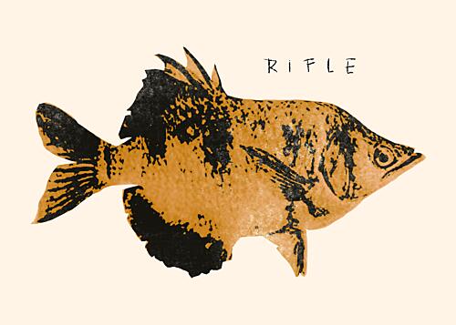 Rustic Patterned Fish Art Print
