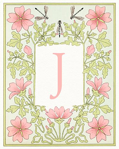 Art Nouveau Floral J Art nouveau reproduction