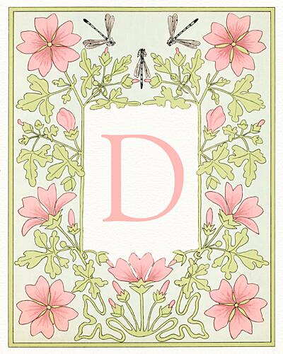 Art Nouveau Floral D Art nouveau reproduction