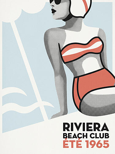 Riviera Beach Club Summer Plage reproduction