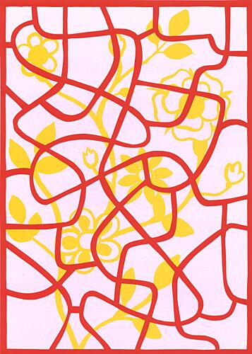 Vibrant Floral Maze Art Print