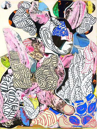 Vibrant Abstract Collage Art Print