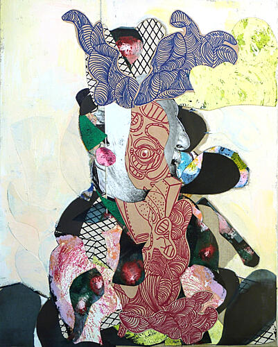 Abstract Patterned Figure Art Print by Pascal Marlin