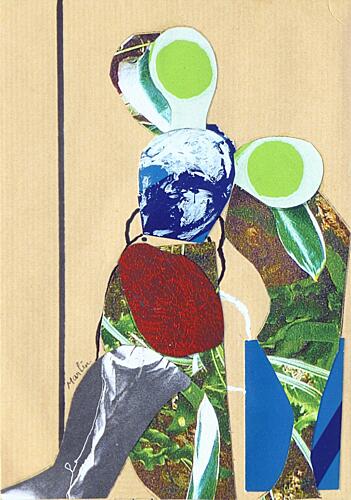 Vibrant Abstract Collage Art Print