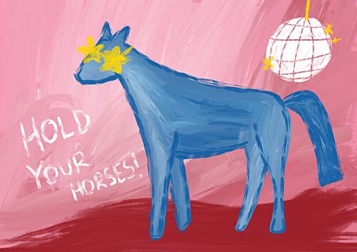 Hold Your Horses Art Print