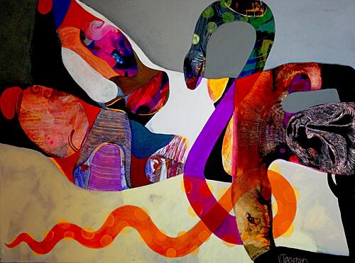 Colorful Abstract Flow Art Print by Victor Tkachenko