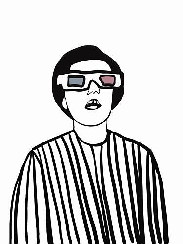 Watching in 3d Art Print by Jean Carter
