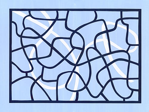 Serene Flowing Lines Art Print
