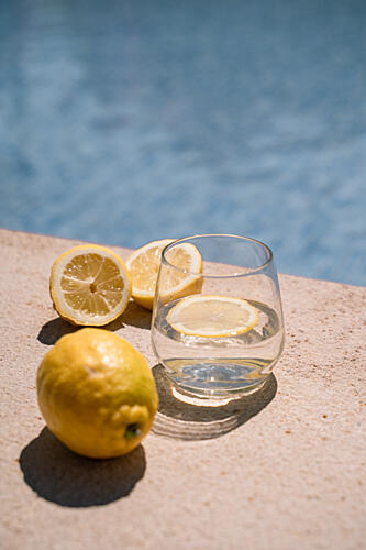 Refreshing Lemon Water Art Print by Henrike Schenk