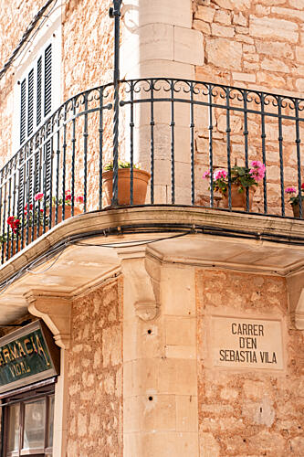 Flowered Stone Balcony Art Print by Henrike Schenk