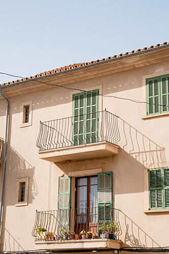 Sunny Mediterranean Balconies Art Print by Henrike Schenk