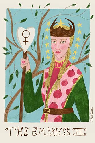 The Empress Tarot Art Print by Karin Lauria