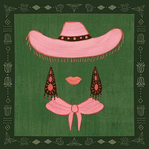 Pink Cowgirl Chic Art Print by Aliya Putrus