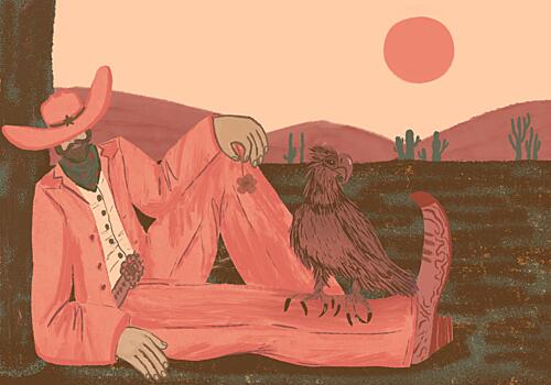 Cowboys Desert Companion Art Print
