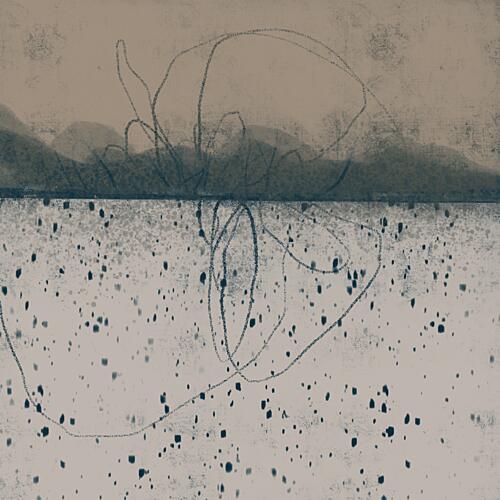 Textured Abstract Lines Art Print by Mansi Saxena