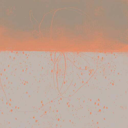 Abstract Orange Horizon Art Print by Mansi Saxena