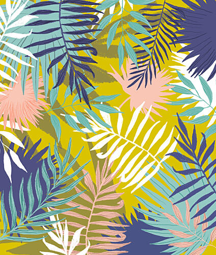 Vibrant Tropical Leaves Art Print