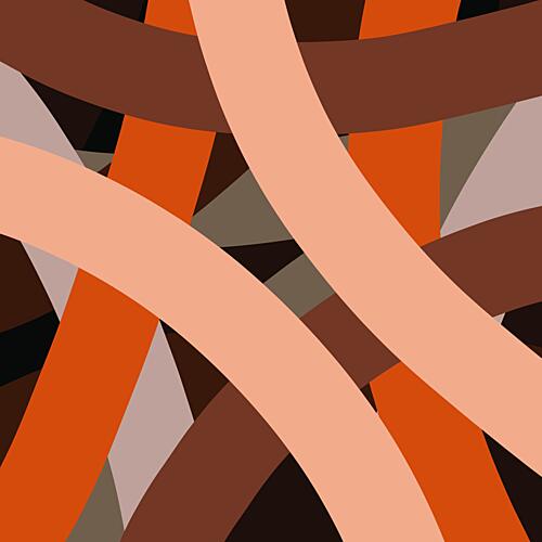 Warm Abstract Weave Art Print by Keva Epale