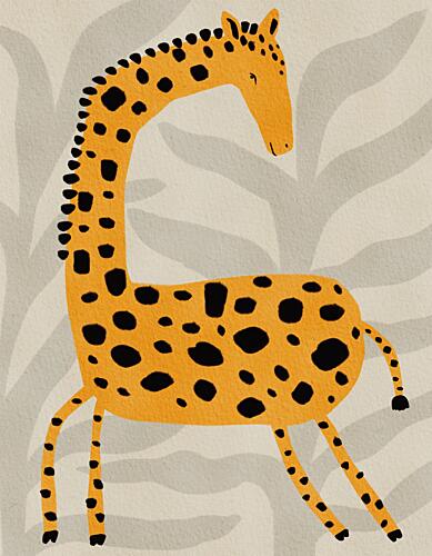 Whimsical Safari Giraffe Art Print