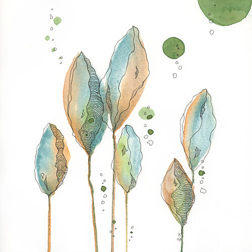 Soft Abstract Botanicals Art Print