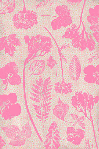 Pink Botanical Pattern Art Print