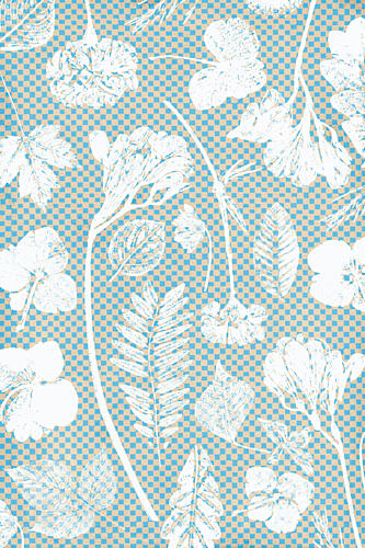 White Botanical Silhouettes Art Print