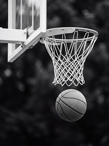 Basketball Hoop Shot Art Print