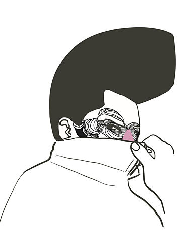 Big Hair Cool Profile Art Print by Ebony Carter