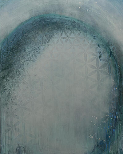 Serene Floral Arc Art Print