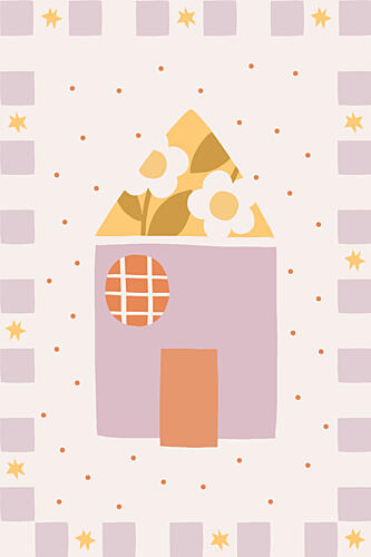 Cute Flower House Art Print by Menina Lisboa