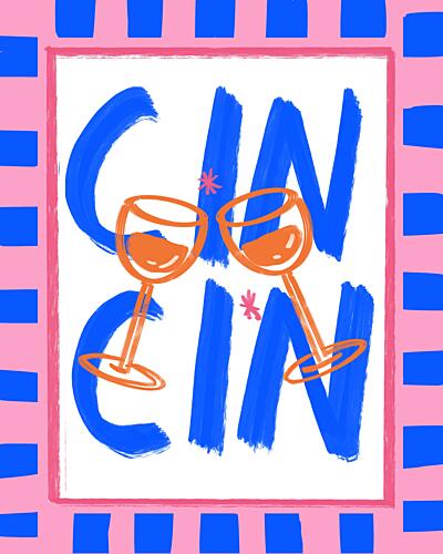 Cin Cin Cheers Art Print