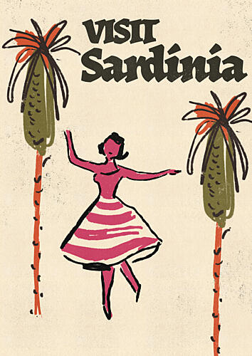 Vintage Sardinia Dancer Art Print