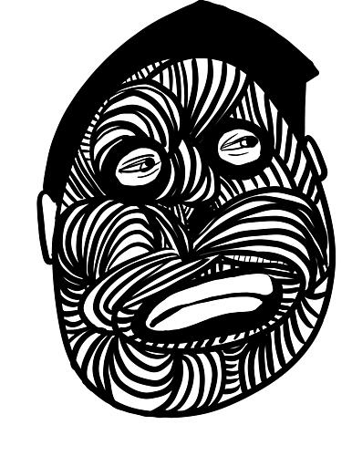 Bold Tribal Mask Art Print by Ebony Carter