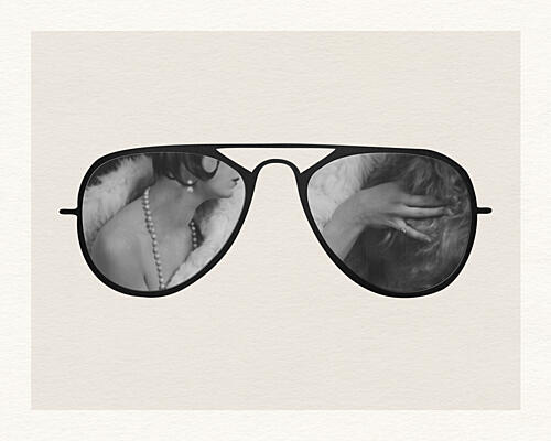 Glamorous Aviator Reflections Art Print by Wild Violets