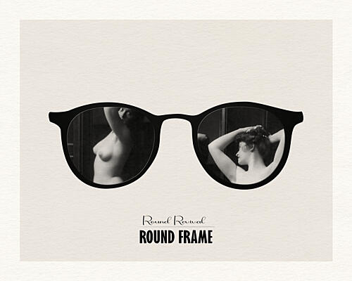 Vintage Round Frame Reflections Art Print by Wild Violets