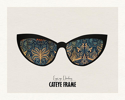 Cat-Eye Floral Pattern Art Print