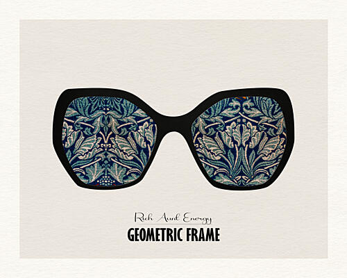 Blue Botanical Sunglasses Art Print by Wild Violets