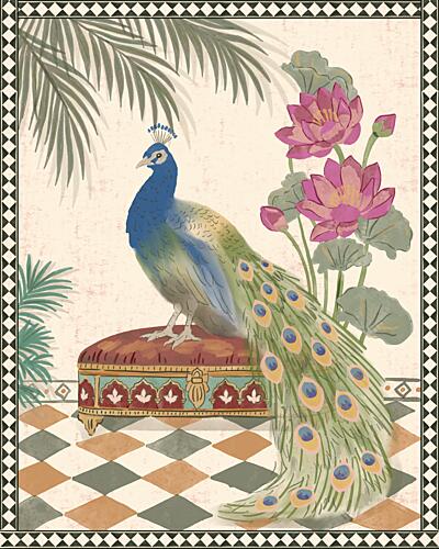 Royal Peacock Garden Art Print by Radhika Modi