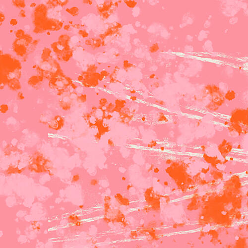 Vibrant Pink Orange Splatter Art Print
