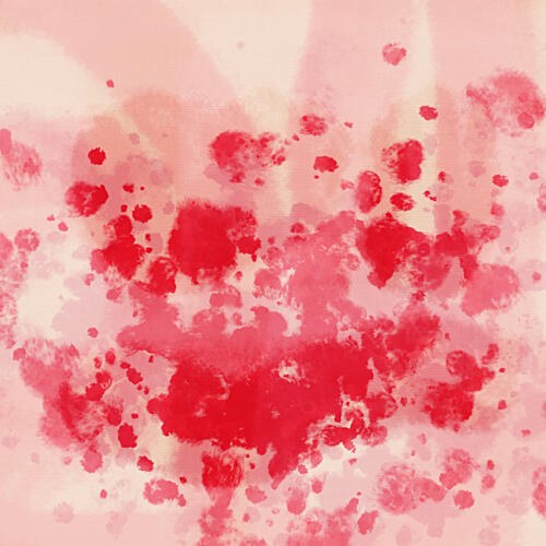 Vibrant Crimson Splashes Art Print