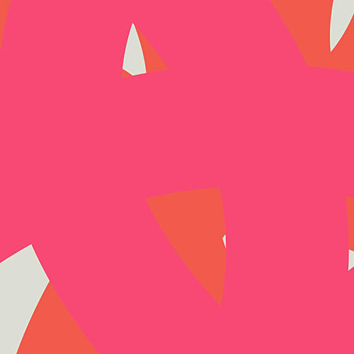 Vibrant Pink Abstract Shapes Art Print