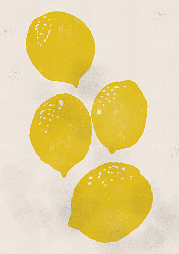 Vibrant Yellow Lemons Art Print