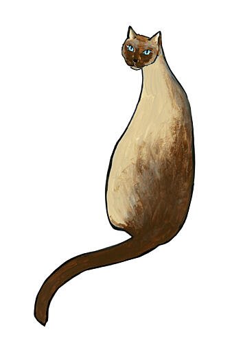 Siamese Cat Blue Eyes Art Print