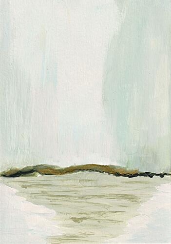 Soft Horizon Landscape Art Print by Soniya Vijayakumar